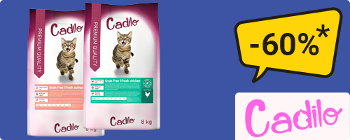*60% korting op de 2e grootverpakking Cadilo kattenvoer